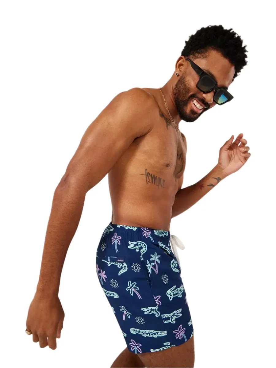 Chubbies The Neon Glades 5.5" Inseam Polyester/Spandex Swim Trunks with Mesh Brief Liner in Navy Blue sold by Zulily product image thumbnail 4