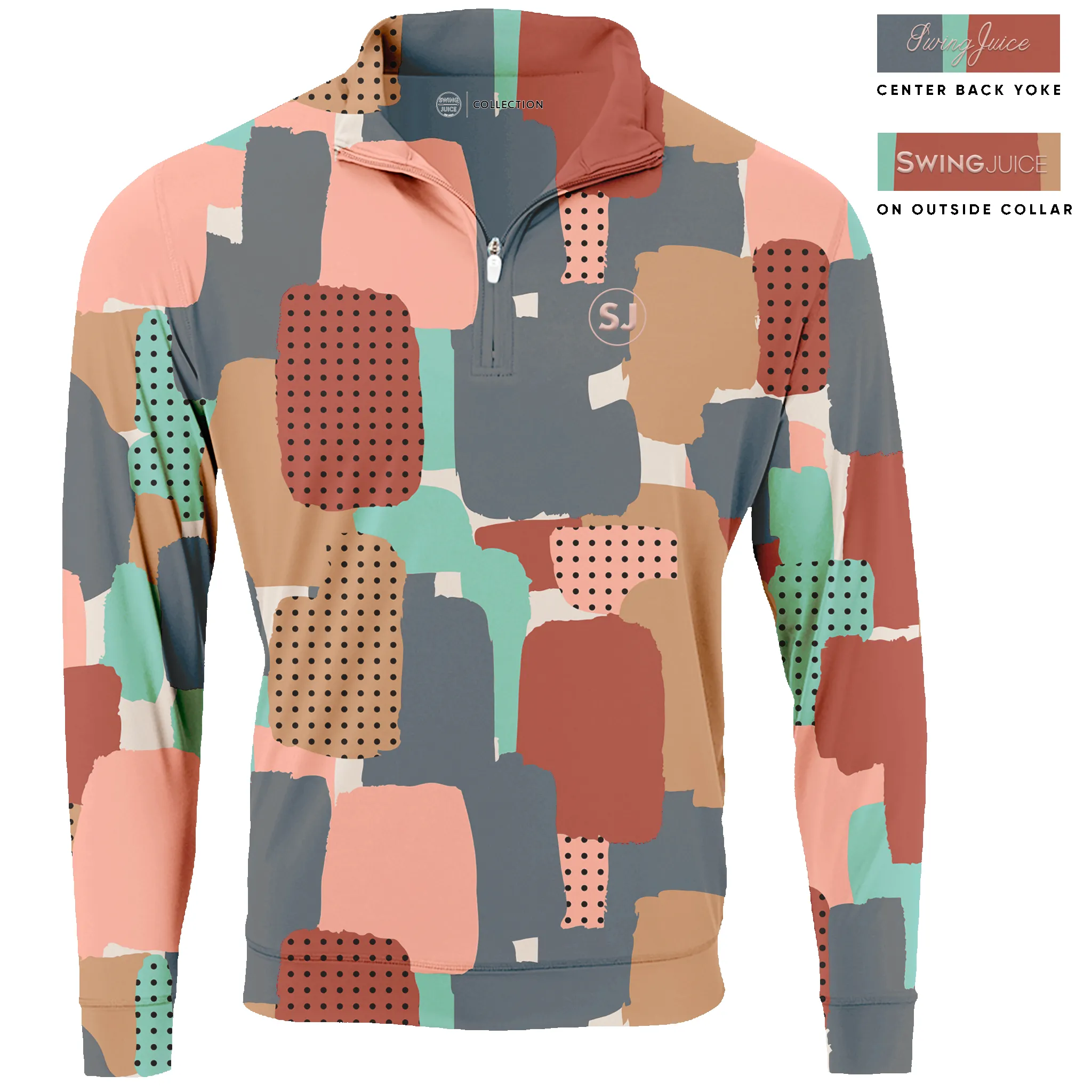 SwingJuice Golf Abstract Camo Men's Quarter Zip sold by Zulily