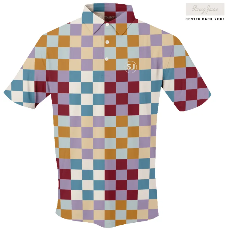 SwingJuice Golf Multi Checker Men's Polo sold by Zulily