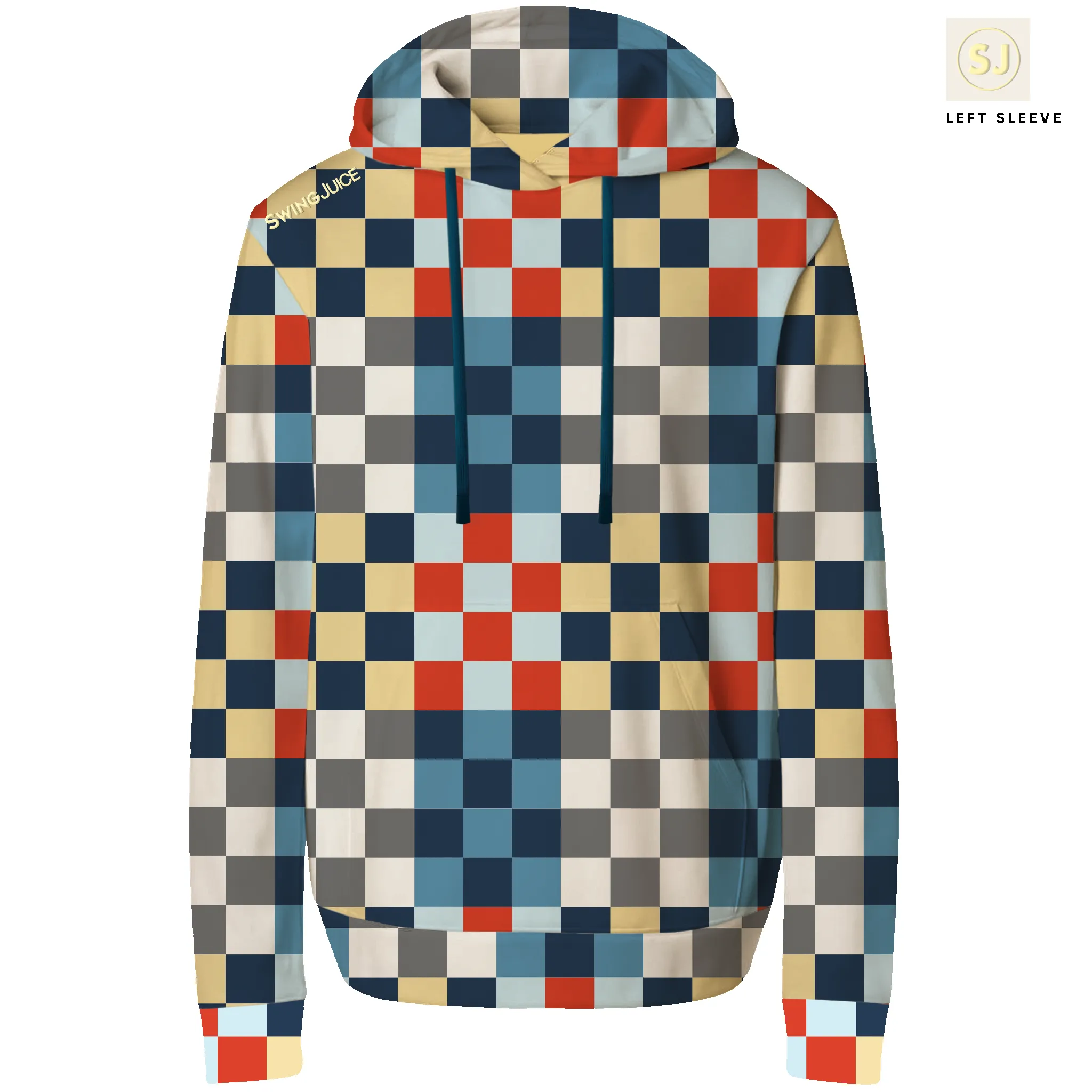 SwingJuice Golf Multi Checker Men's Performance Hoodie sold by Zulily