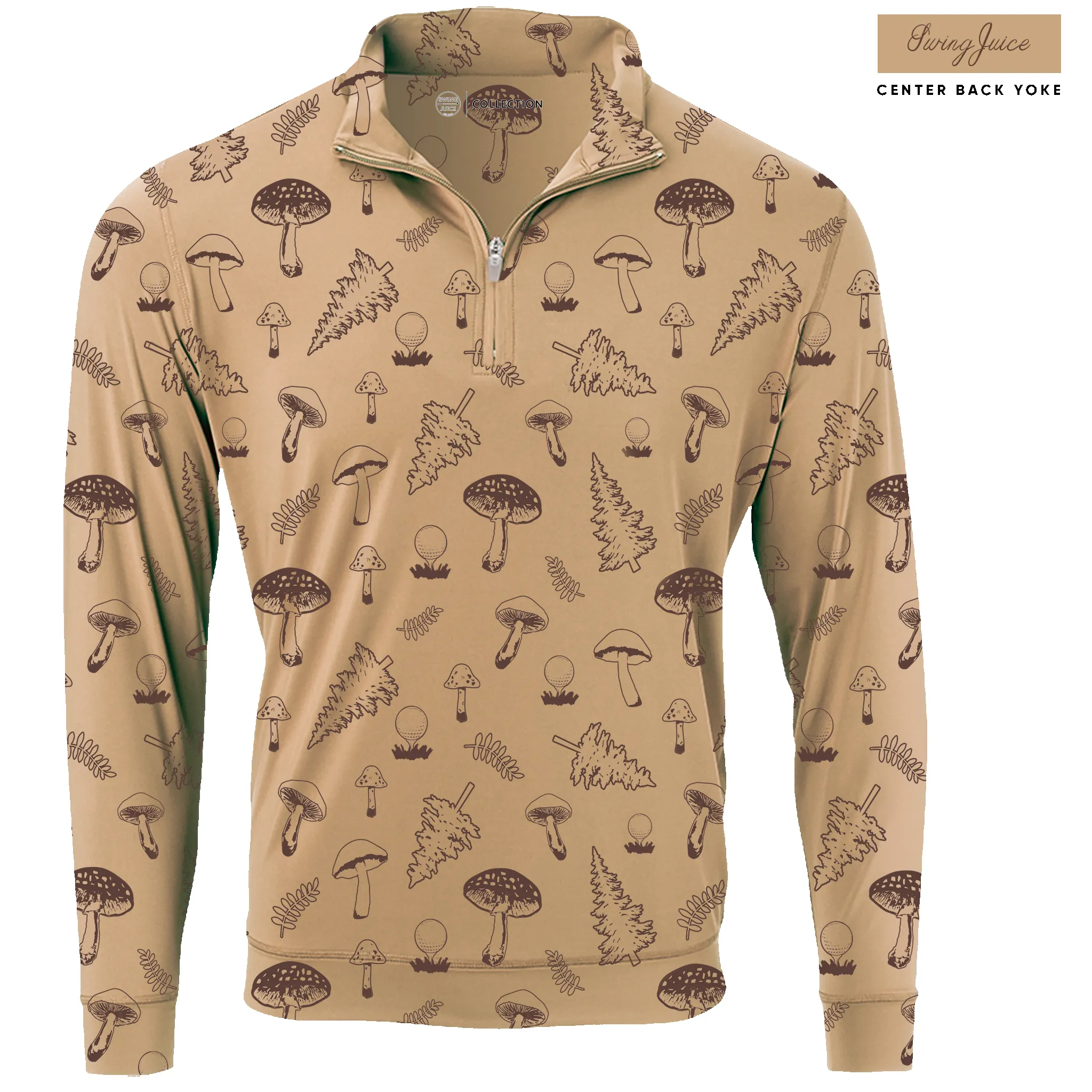 SwingJuice Golf Mushrooms Men's Quarter Zip sold by Zulily product image thumbnail 2