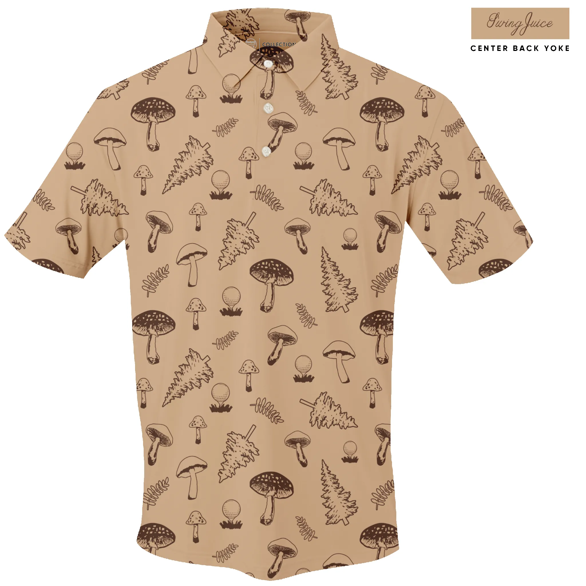 SwingJuice Golf Mushrooms Men's Polo sold by Zulily product image thumbnail 2