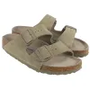 Birkenstock Arizona Soft Footbed Leather Suede Sandals sold by Zulily