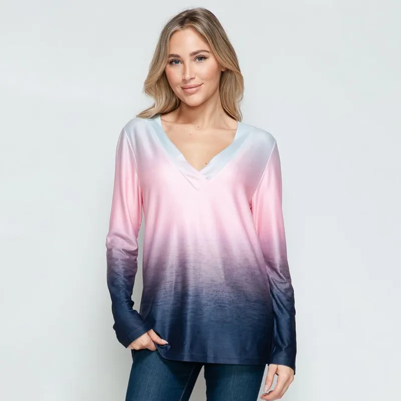 Udear Women's Tie-Dye Print Long Sleeve Shirt sold by Zulily
