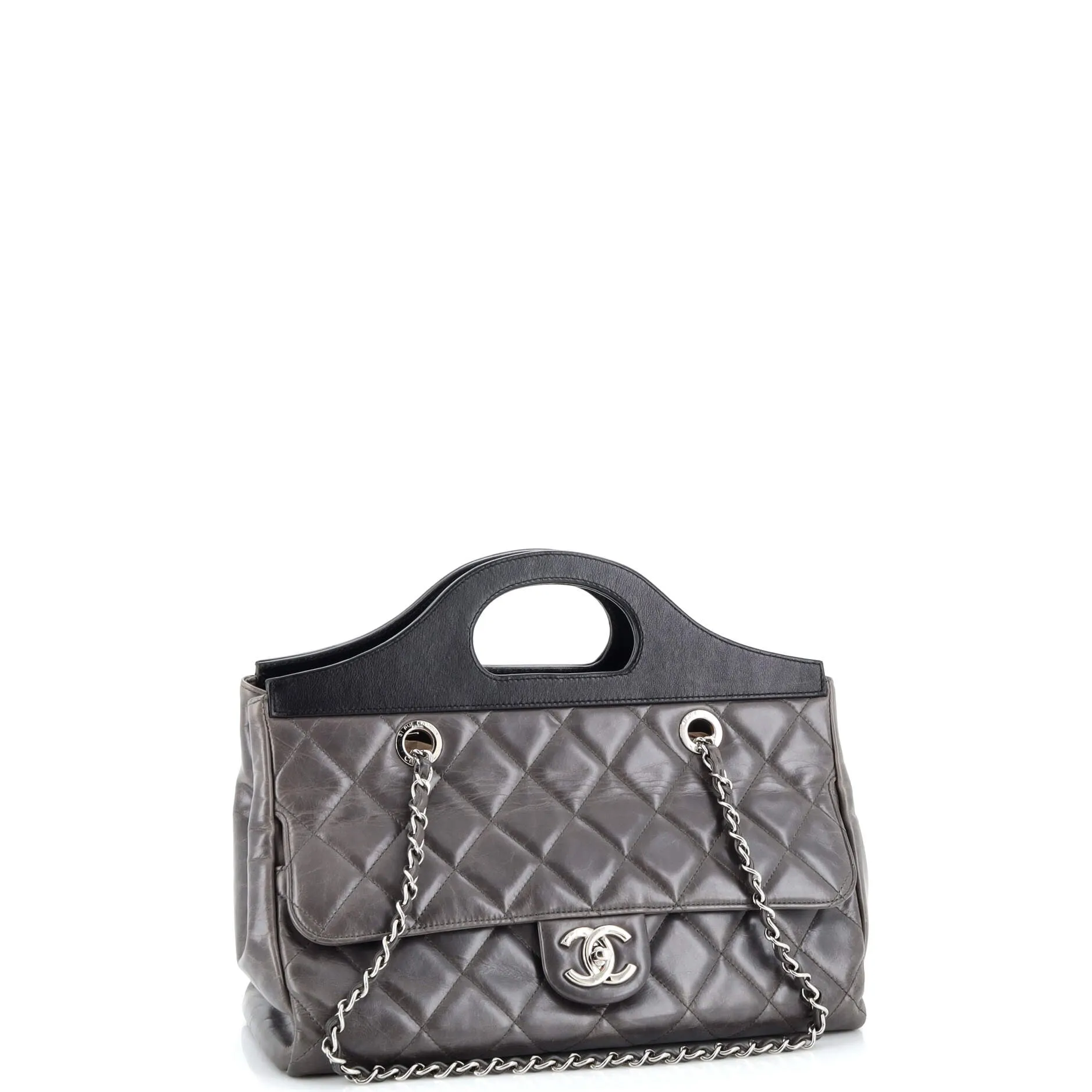 Pre-Loved Chanel CC Delivery Tote Quilted Glazed Calfskin Small sold by Zulily product image thumbnail 2