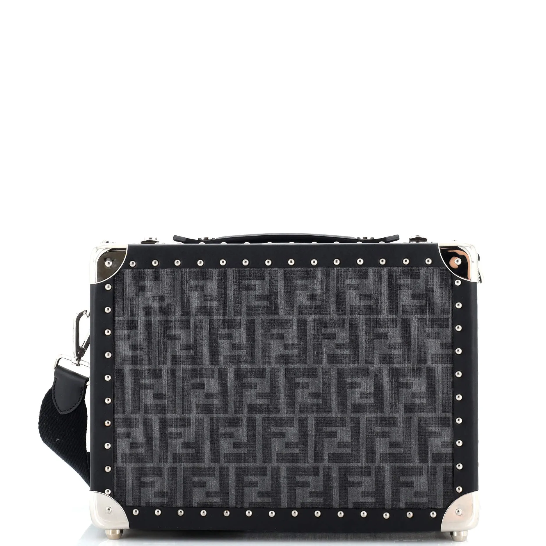 Pre-Loved Fendi Rigid Suitcase Zucca Canvas with Leather Small sold by Zulily