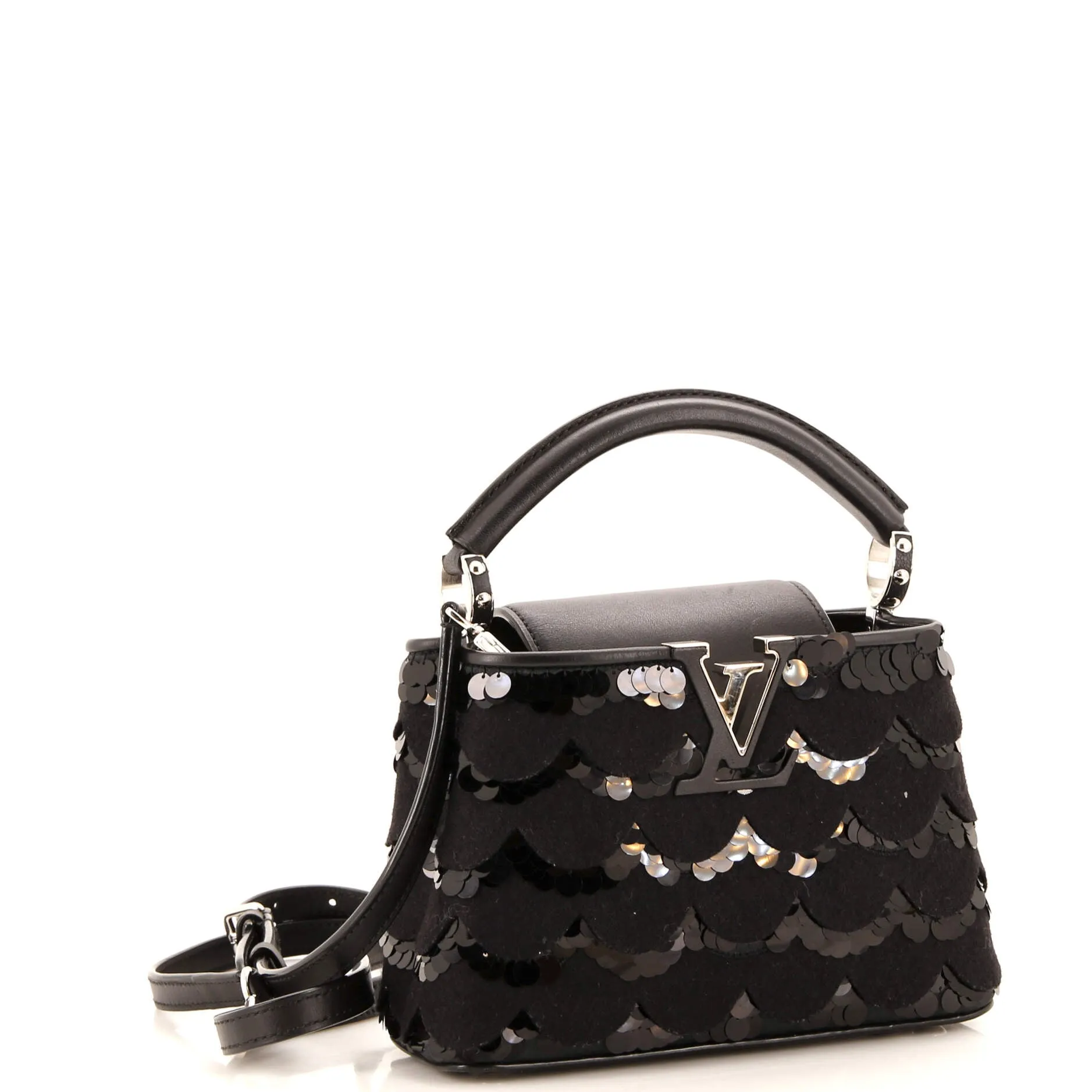 Pre-Loved Louis Vuitton Capucines Bag Sequins and Felt Mini sold by Zulily product image thumbnail 2