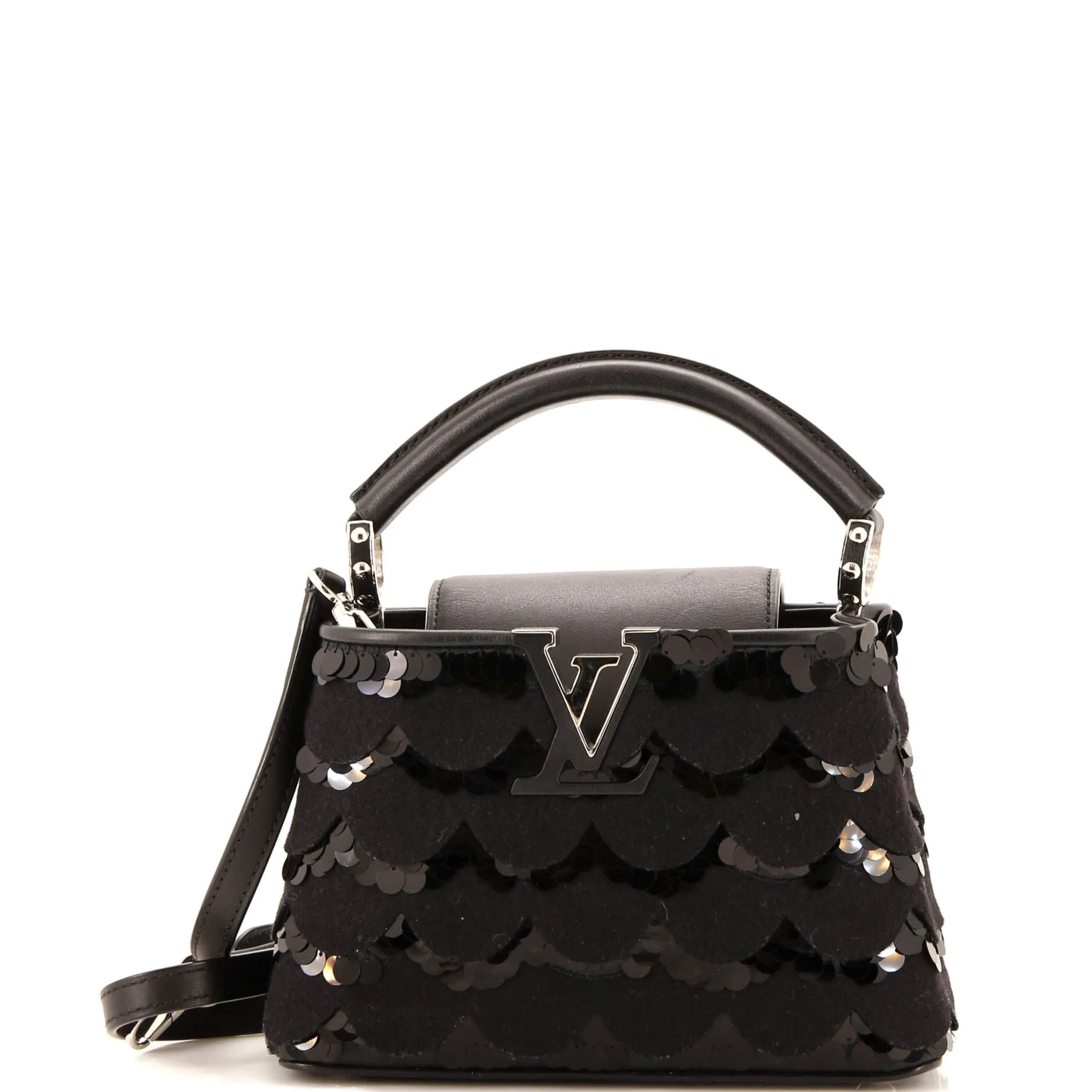 Pre-Loved Louis Vuitton Capucines Bag Sequins and Felt Mini sold by Zulily