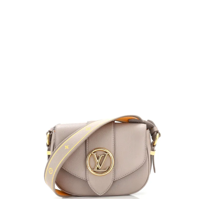 Pre-Loved Louis Vuitton LV Pont 9 Soft Bag Leather PM sold by Zulily