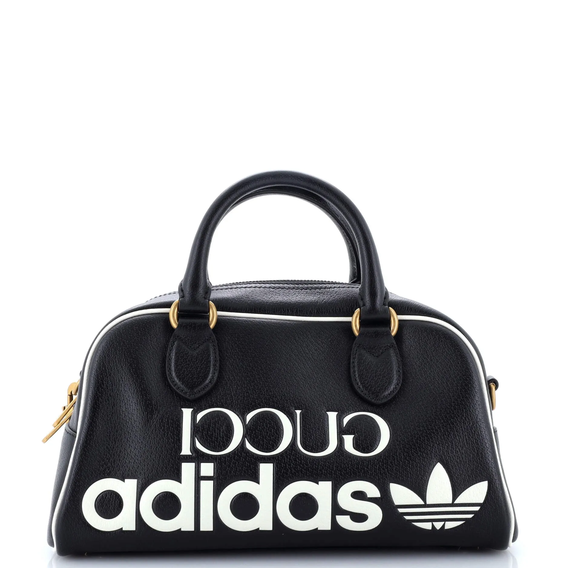 Pre-Loved Gucci x adidas Duffle Bag Leather Mini sold by Zulily
