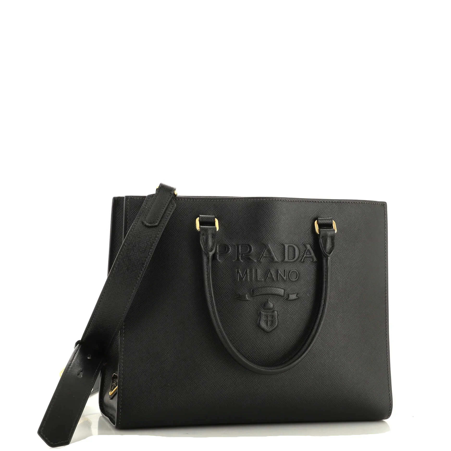 Prada Lux Embossed Logo Tote Saffiano Leather Medium sold by Zulily product image thumbnail 2