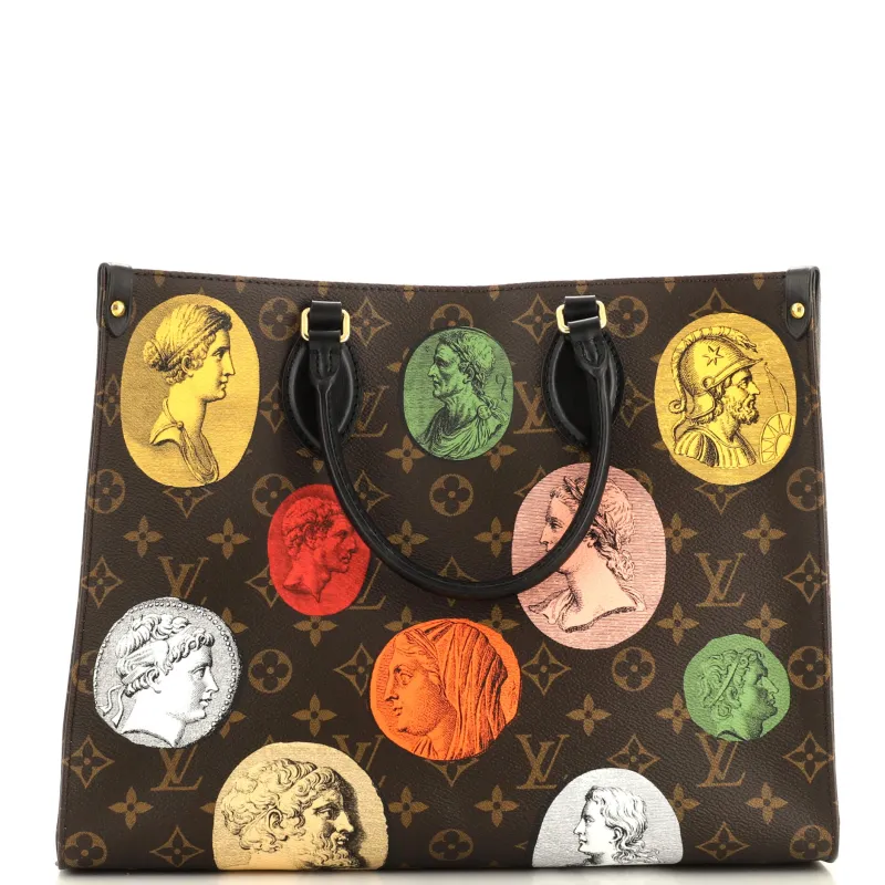 Louis Vuitton OnTheGo Tote Limited Edition Fornasetti Cameo Monogram Canvas MM sold by Zulily