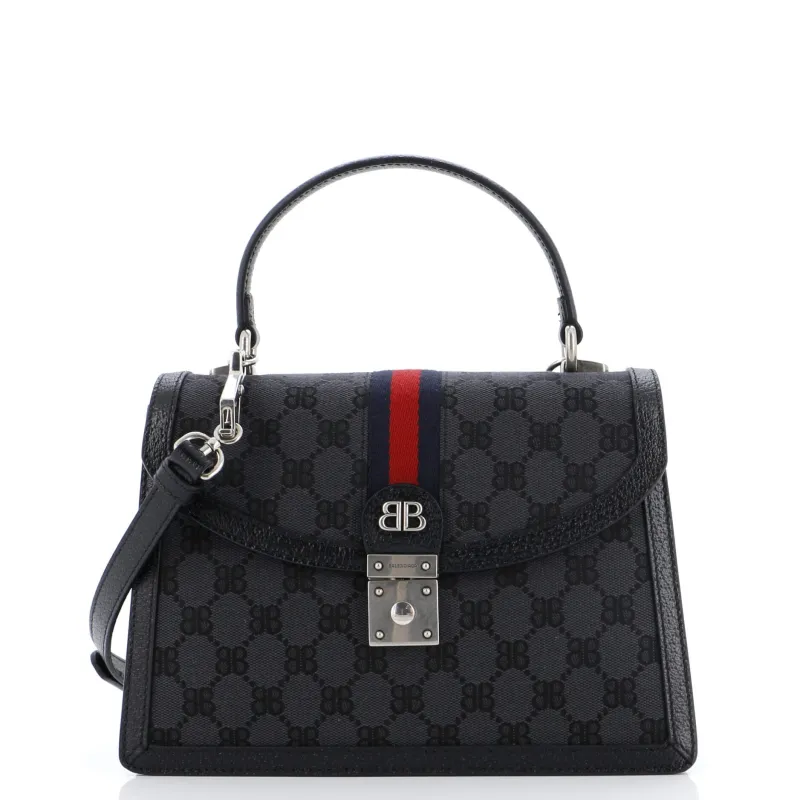 Pre-Loved Gucci x Gucci The Hacker Project Top Handle Bag BB Canvas Small sold by Zulily