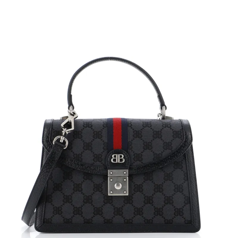 Pre-Loved Gucci x Gucci The Hacker Project Top Handle Bag BB Coated Canvas Small made by Gucci