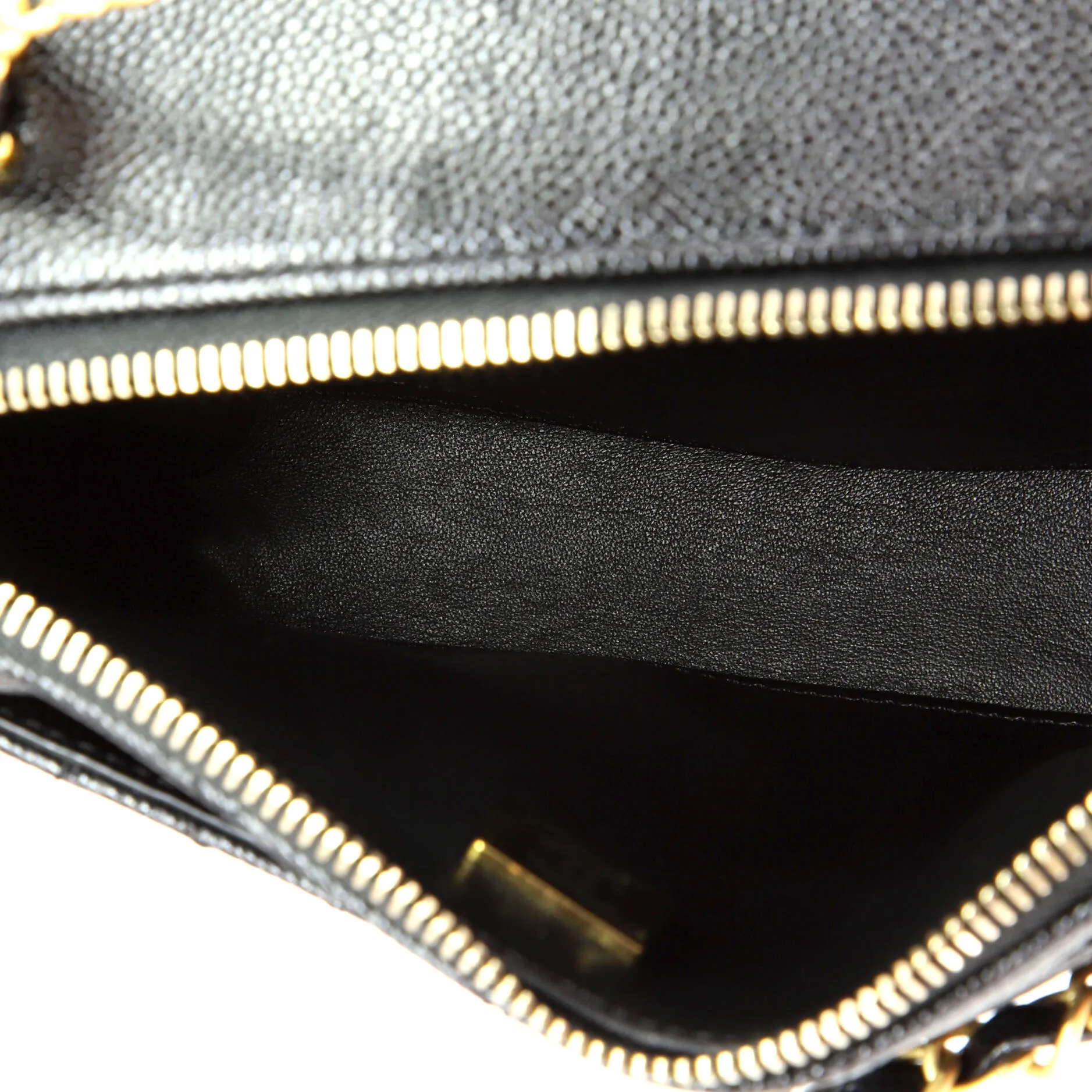 Pre-Loved Chanel Pick Me Up Logo Handle Vanity Case Quilted Caviar Small sold by Zulily product image thumbnail 5