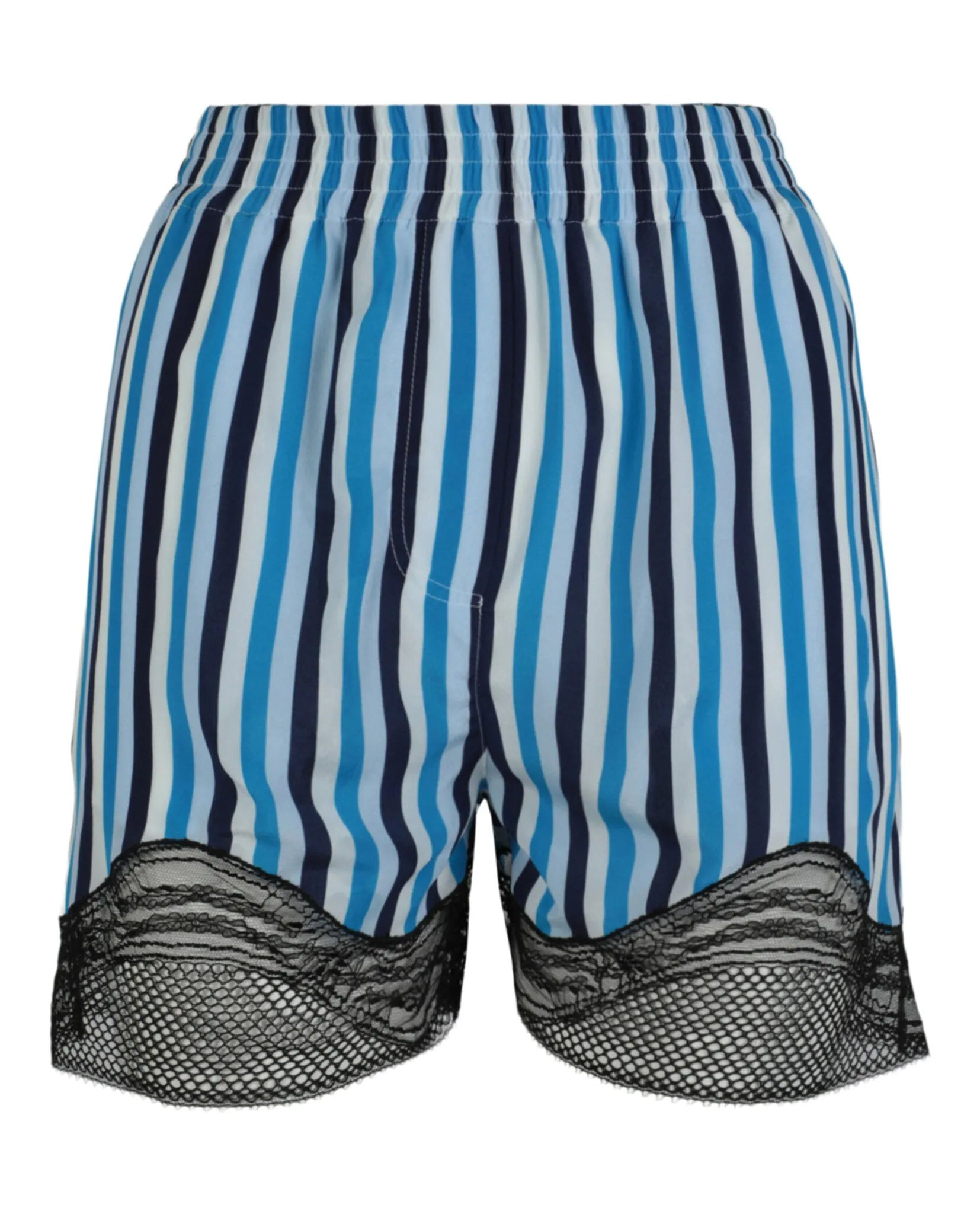 Burberry Lace-Trim Stripe Silk Shorts sold by Zulily