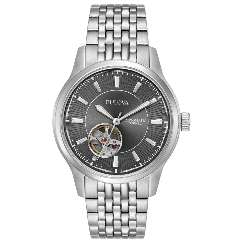 Bulova Men's Skeleton sold by Zulily