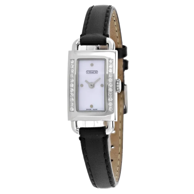 Coach Women's Black Leather Mother of Pearl // 14500429 sold by Zulily