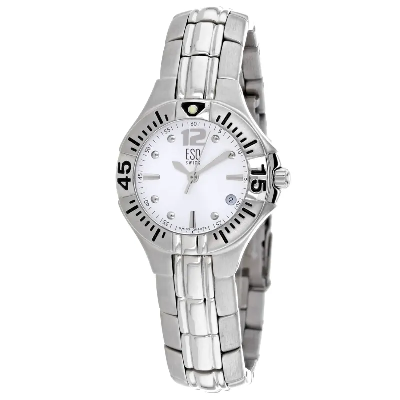 ESQ Women's Silver Stainless Steel Silver Dial made by Zulily