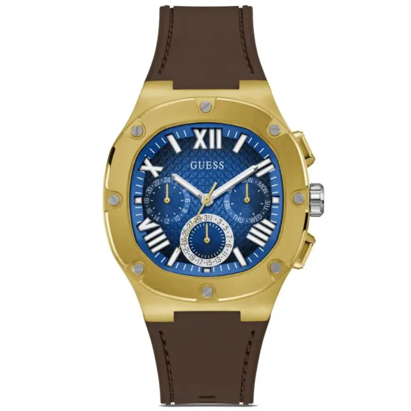Guess Men's Brown Gold Tone Multi-function // GW0571G5 sold by Zulily