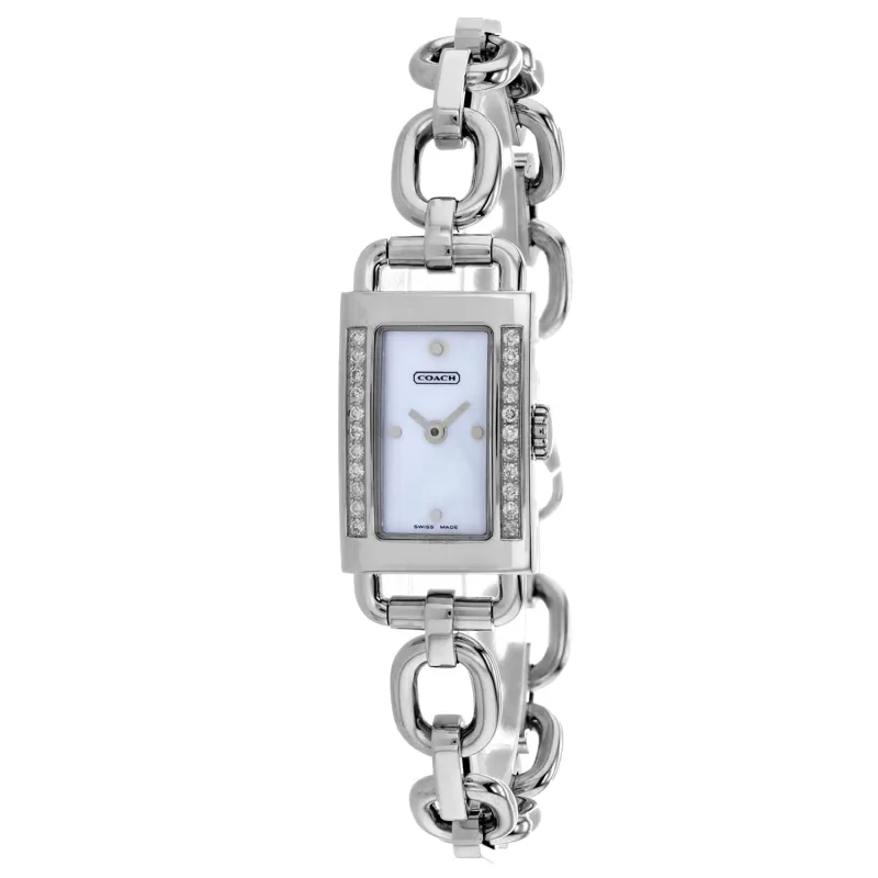 Coach Women's Mother of Pearl Silver Quartz sold by Zulily