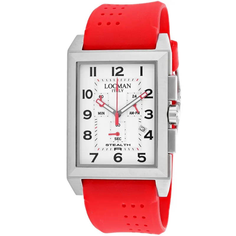 Locman Men's Stealth // 242WH2BK/RD sold by Zulily