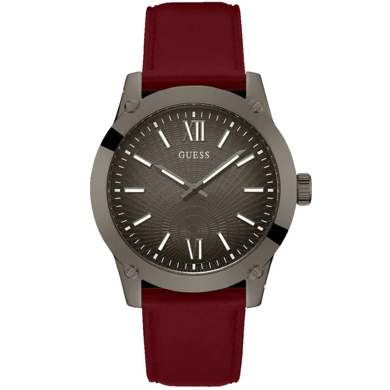 Guess Men's Dress Analog Burgundy Gunmetal // GW0628G4 made by Guess