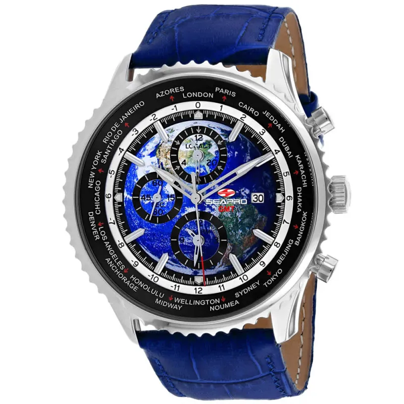 Seapro Men's Meridian World Timer GMT made by Zulily