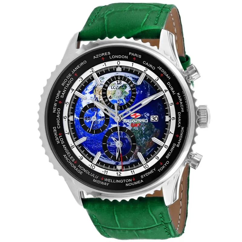 Seapro Men's Meridian World Timer GMT made by Zulily
