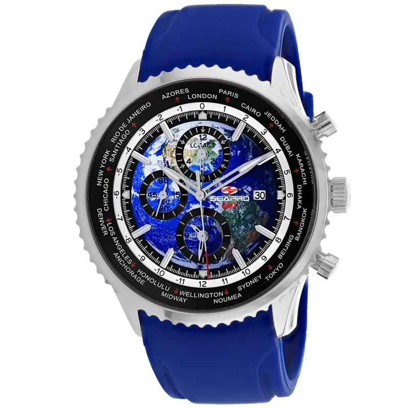 Seapro Men's Meridian World Timer GMT made by Zulily