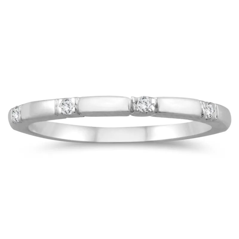 Stackable Diamond Ring in 10k White Gold sold by Zulily