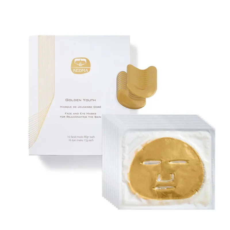 Golden Youth - A Set of Gold Face and Eye Masks sold by Zulily