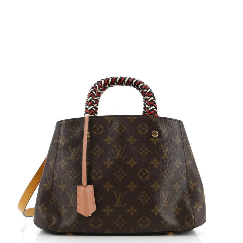 Pre-Loved Louis Vuitton Braided Handle Montaigne Handbag Monogram Canvas BB sold by Zulily