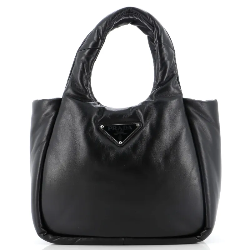 Pre-Loved Prada Padded Soft Tote Leather Medium sold by Zulily