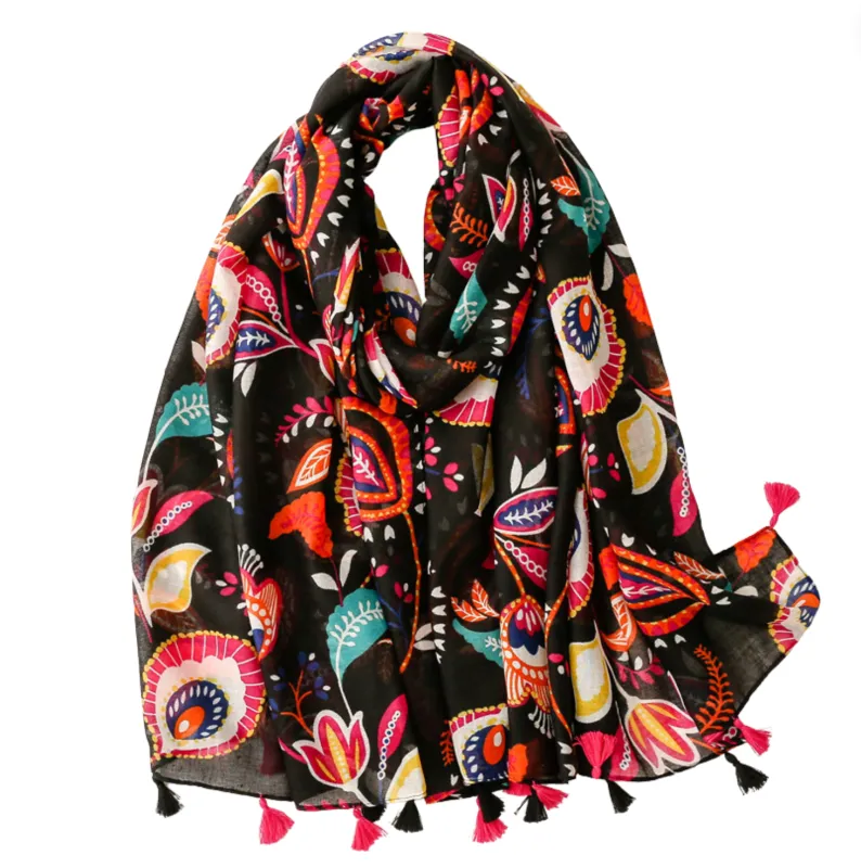 Colorful Paisley and Flower Scarf sold by Zulily