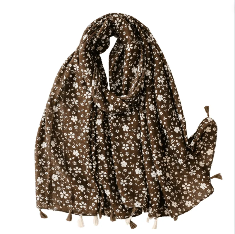 Brown Dainty Flower Scarf sold by Zulily