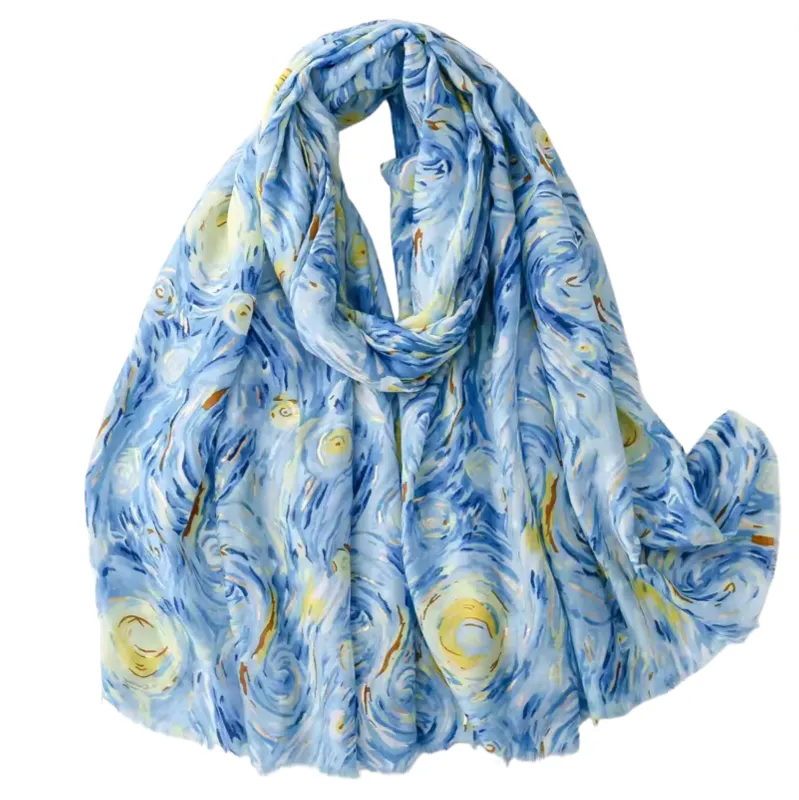 Blue Starry Impressionist Scarf sold by Zulily