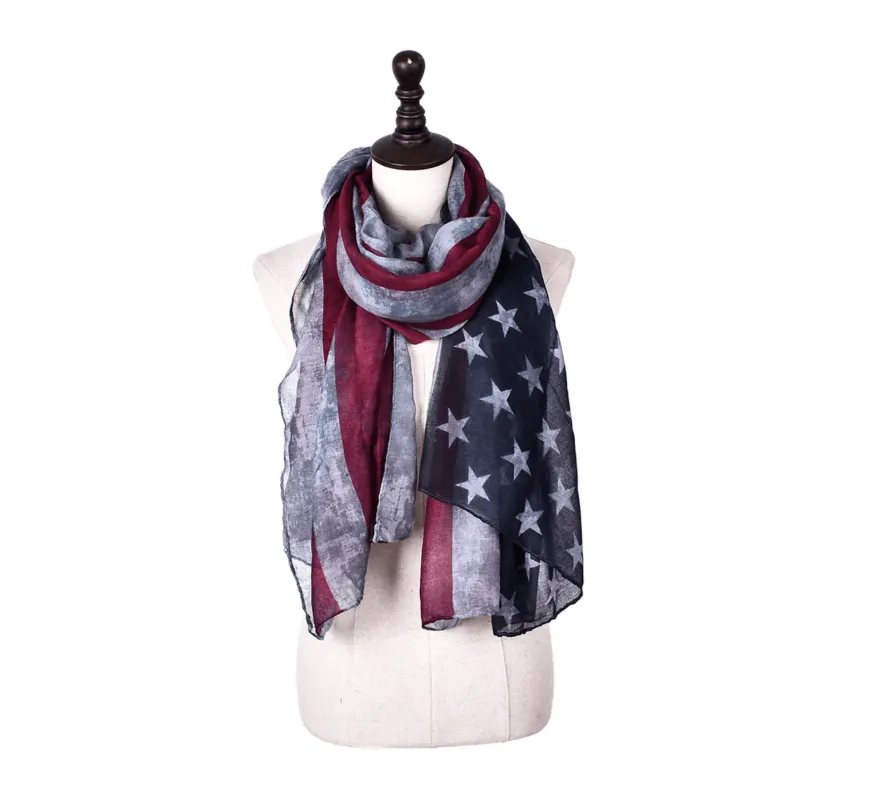 Vintage Flag Scarf in Jean Blue sold by Zulily