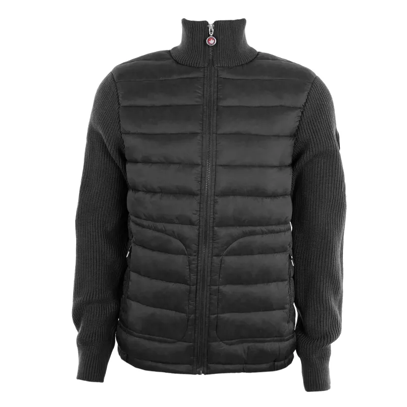 Canada Weather Gear Men's Puffer Jacket with Sweater Sleeves sold by Zulily