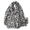 Chic Leopard Print Scarf in Classic Black and White Tones sold by Zulily