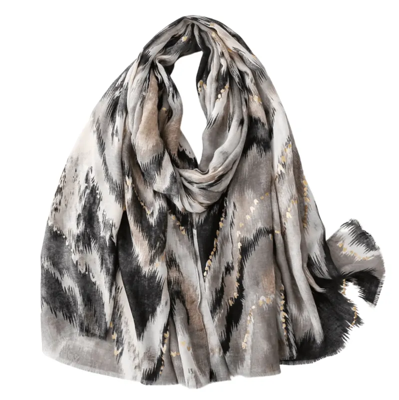 Abstract and Subtle Gold Lightweight Scarf sold by Zulily