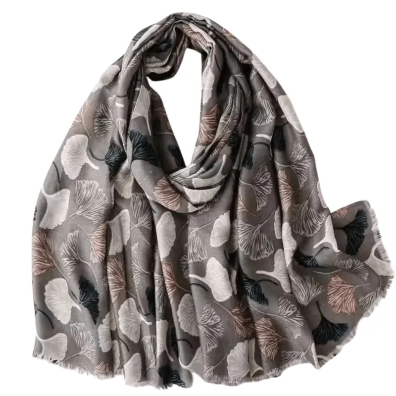 Elegant Ginkgo Leaf Print Scarf sold by Zulily