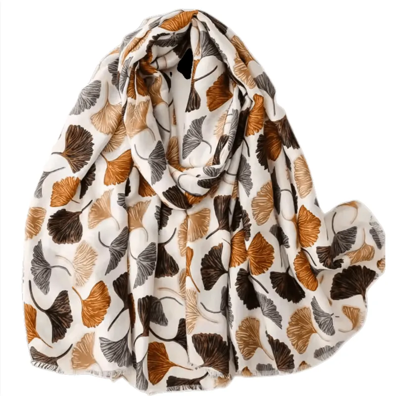 Autumnal Botanical Print Scarf made by Zulily