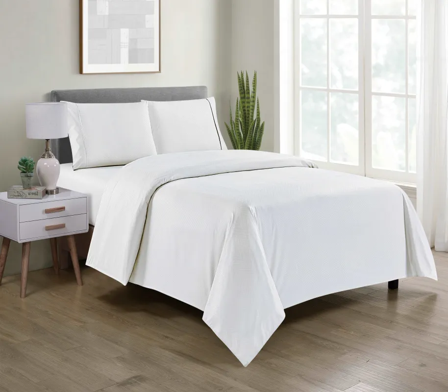 Bamboo 4 Piece Luxury Chevron Embossed Sheet Set. by Bed Bath Fashions sold by Zulily