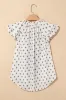 Aria Boho Pattern Ruffled Sleeve V Neck Buttoned Blouse by Threaded Pear sold by Zulily