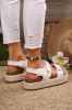 Sofia Double Velcro Woven Platform Sandals by Threaded Pear sold by Zulily