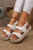 Sofia Double Velcro Woven Platform Sandals by Threaded Pear sold by Zulily