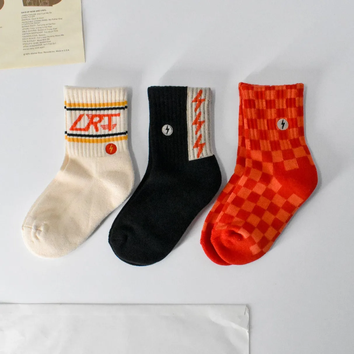 LITTLE RAD THINGS 3-PACK SOCKS - RETROGRADE sold by Zulily
