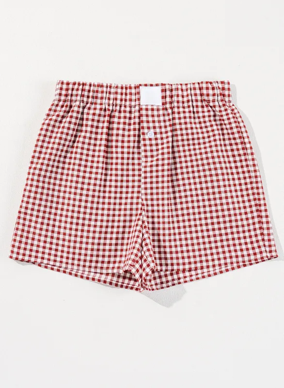 Gingham High Waist Shorts by Threaded Pear sold by Zulily