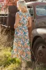 Kara Floral Tie Waist Sleeveless Holiday Long Dress by Threaded Pear sold by Zulily